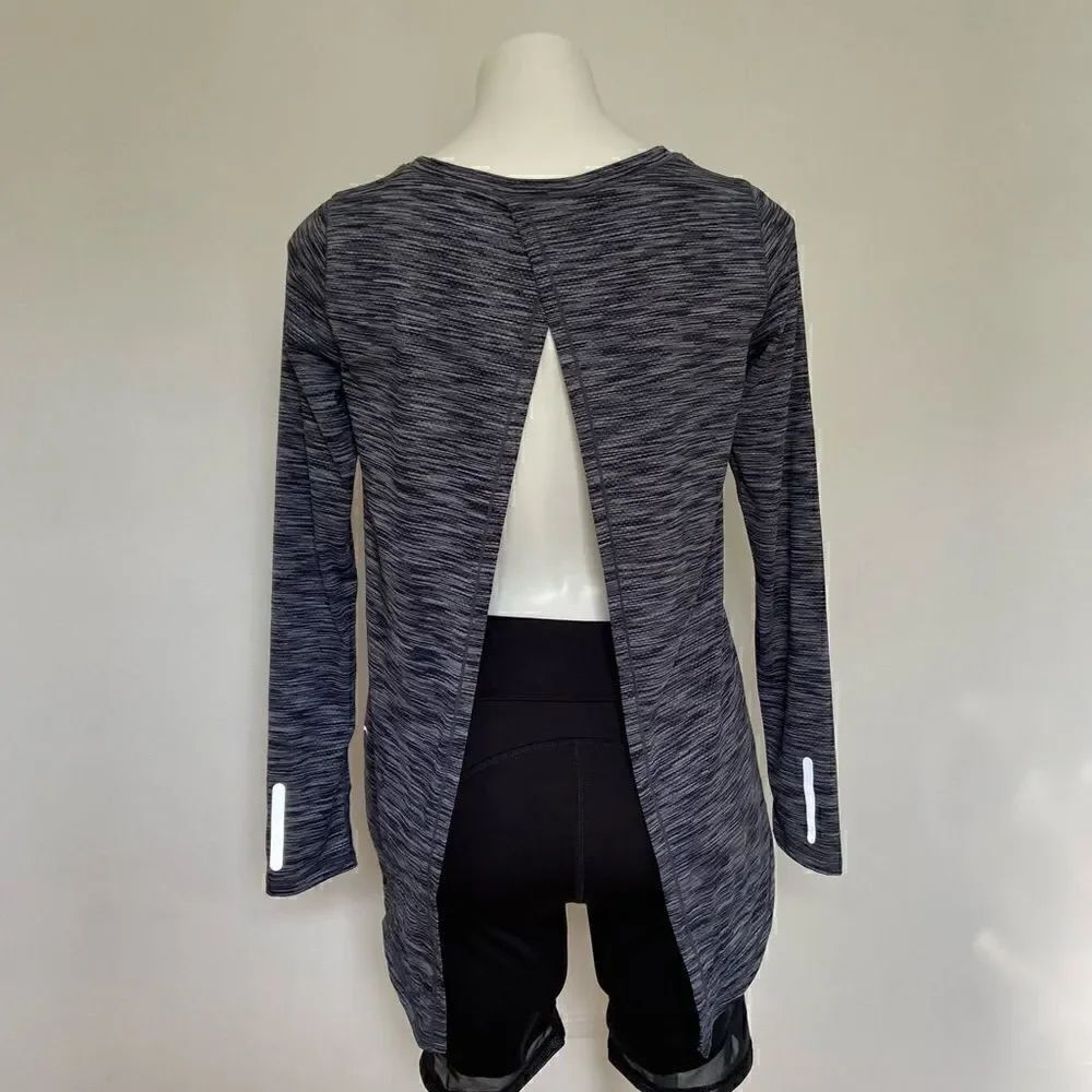 Zyia Active Long Sleeve Open Back Running Top - Picture 4 of 8